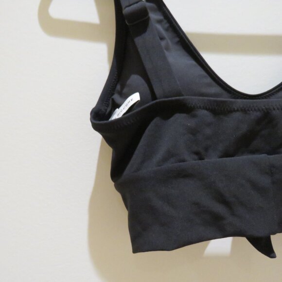ROBIN PICCONE Ava Knot Bikini Top in Black Minimalist Stretch Preppy - Size XS - Picture 12 of 14